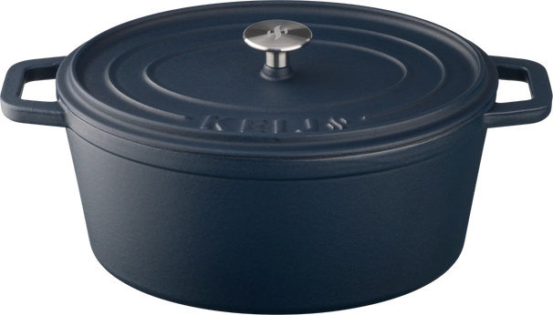 Keij Kamado Cocotte / Braadpan Bleue - Fonte émaillée - ø 30 cm / 6 litres