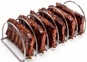 Keij Kamado BBQ Sparerib Rek Large - Inox - pour 6 spareribs