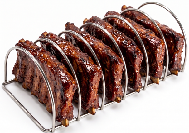 Keij Kamado BBQ Sparerib Rek Large - Inox - pour 6 spareribs