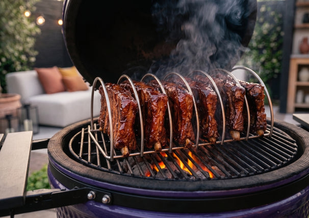 Keij Kamado BBQ Sparerib Rek Large - Inox - pour 6 spareribs