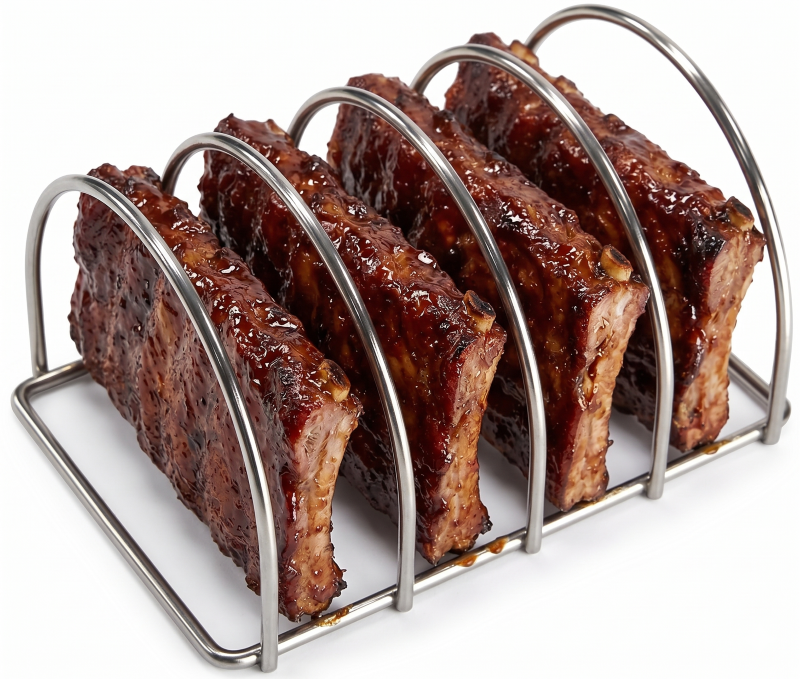 Keij Kamado Sparerib Rek Small Inox 25 cm - Rack pour 4 Spareribs