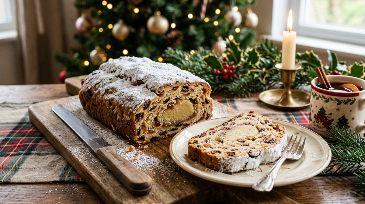 Festif, moelleux et garni de pâte d'amandes : le stollen de Noël que vous réalisez vous-même.
