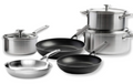 Ensemble de casseroles KitchenAid Multi-Ply Stainless Steel 6-pièces : casserole ø 20 et 24 cm, casserole ø 16 cm et poêle ø 24 cm + poêle Classic Forged ø 24 et 28 cm