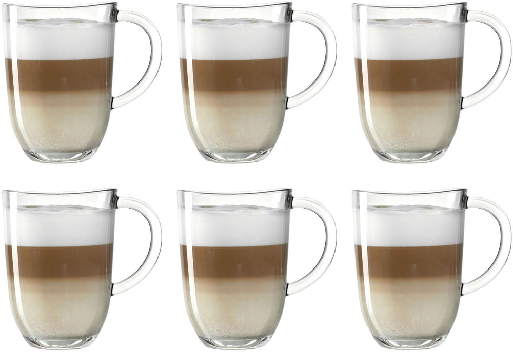 Verres à Latte Macchiato Leonardo - Napoli 380 ml - Lot de 6 - Résistants à la chaleur