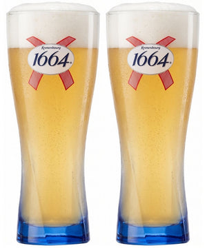 Verres à bière Kronenbourg 1664 Blanc 330 ml - 2 pièces