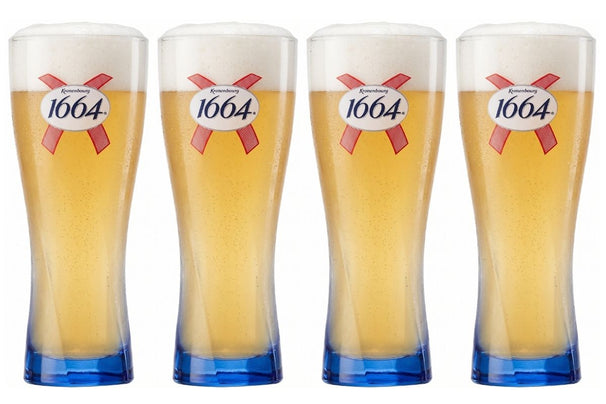 Verres à bière Kronenbourg 1664 Blanc 250 ml - 4 pièces