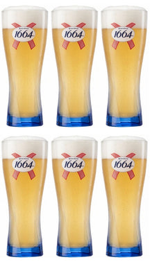 Verres à bière Kronenbourg 1664 Blanc 330 ml - 6 pièces