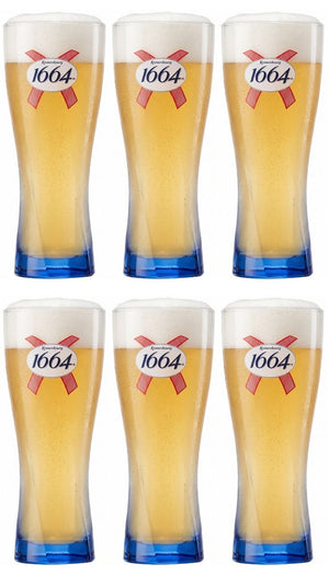 Verres à bière Kronenbourg 1664 Blanc 250 ml - 6 pièces