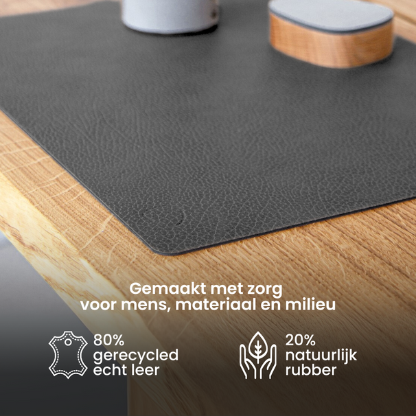 Ensemble de sets de table LIND DNA - En cuir - Hippo - 45 x 35 cm - 2 pièces