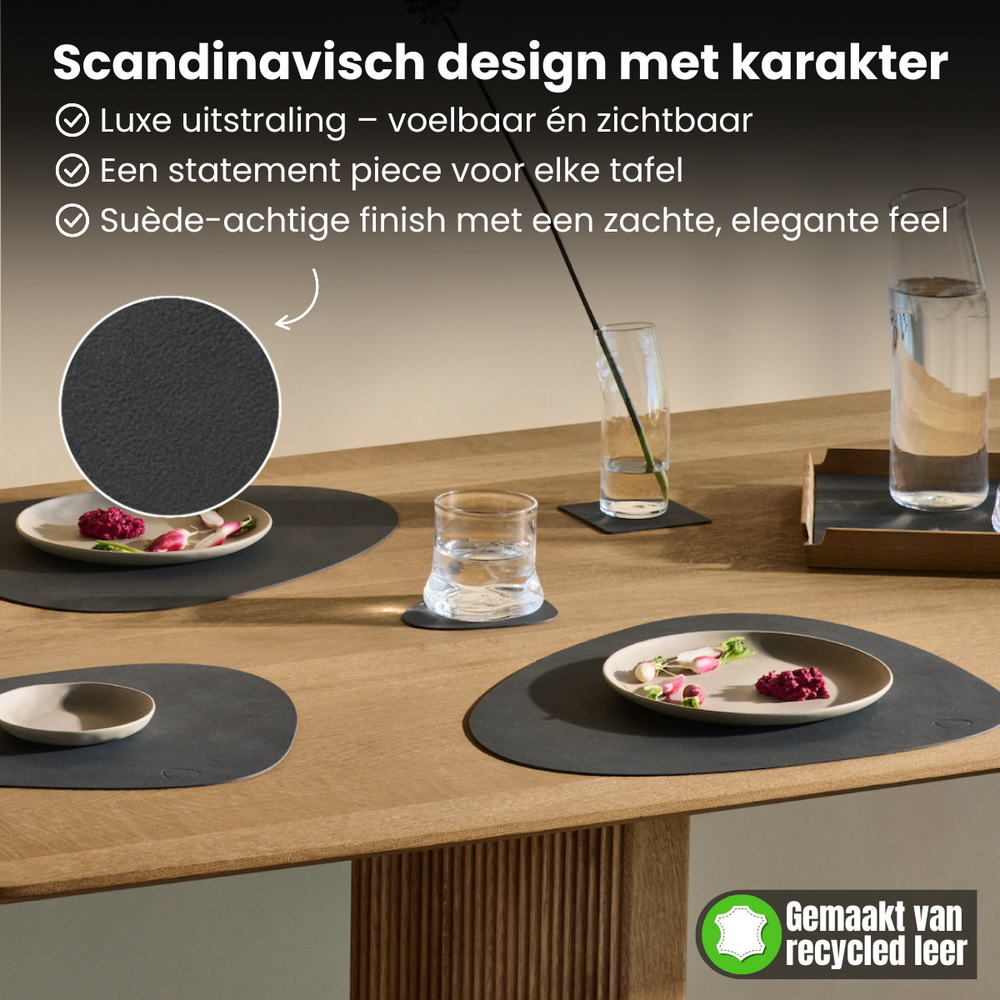 Ensemble de sets de table LIND DNA - en cuir - Nupo - 44 x 37 cm - 2 pièces