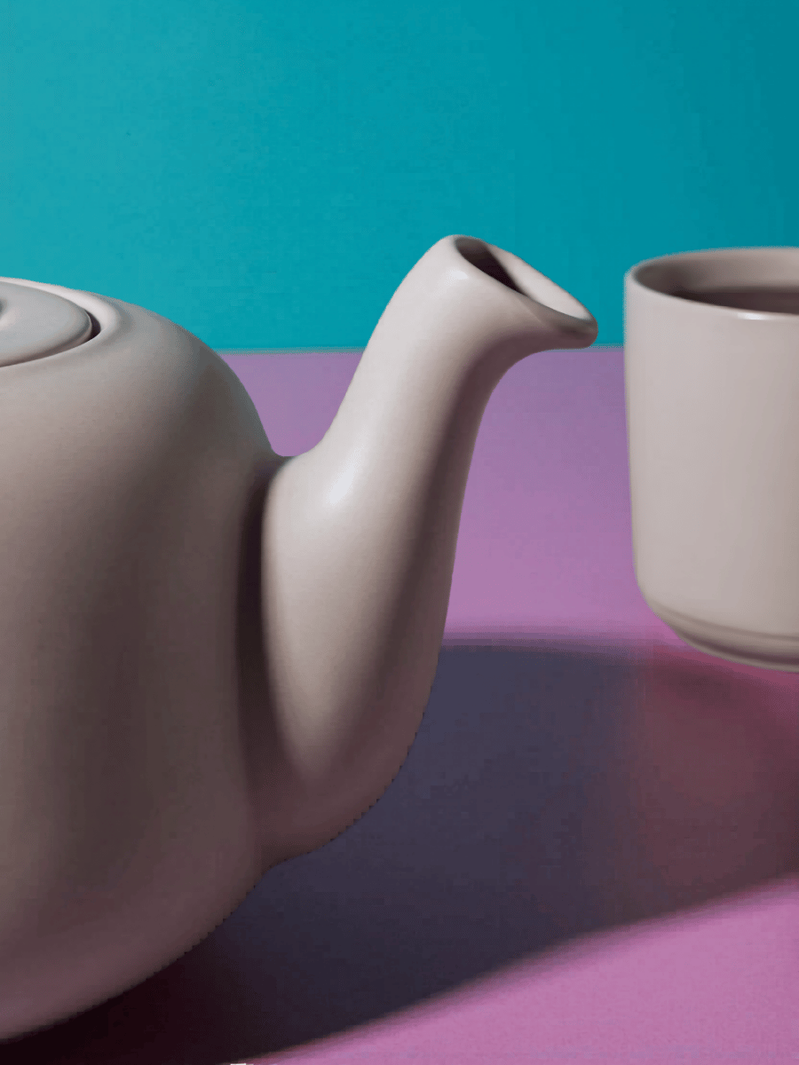 Théière La Cafetière - Théière en faïence- Classic Latte - 1,2 L