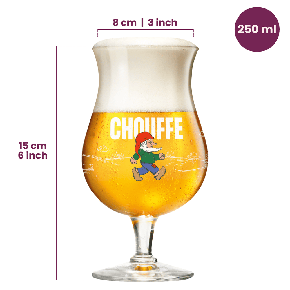 Ensemble de verres à bière La Chouffe - en verre - 250 ml - 2 pièces