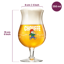 Ensemble de verres à bière La Chouffe - en verre - 250 ml - 2 pièces