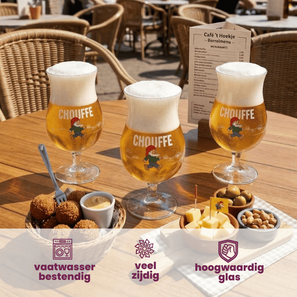Ensemble de verres à bière La Chouffe - en verre - 250 ml - 2 pièces