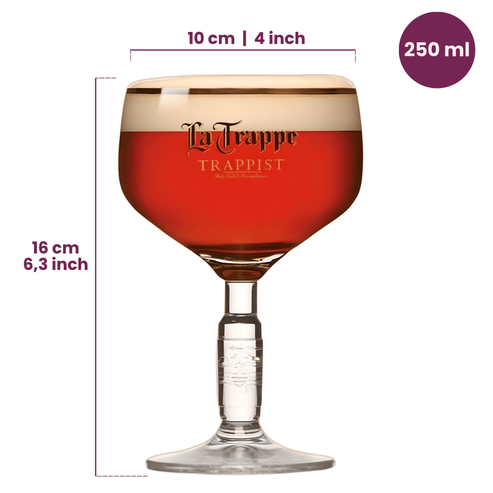 Ensemble de verres à bière La Trappe - Bokaal - 250 ml - 2 pièces