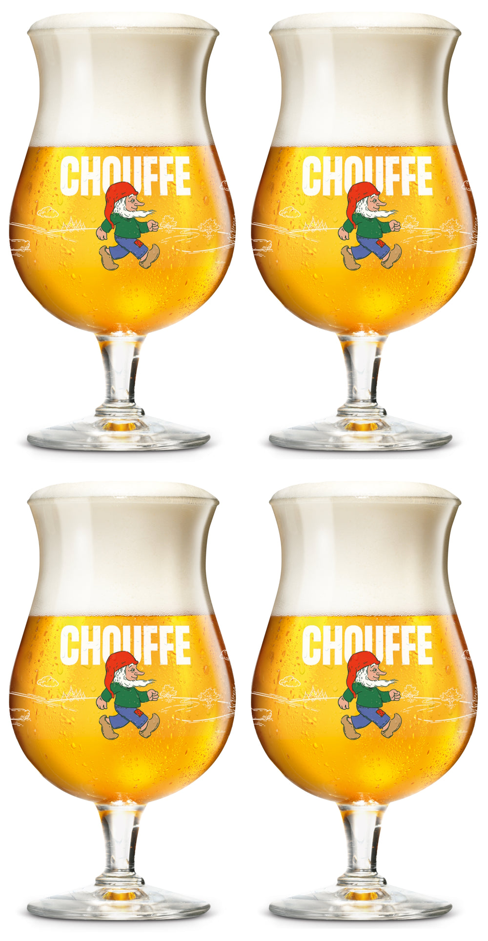 Ensemble de verres a biere La Chouffe - Verres a biere - 330 ml - 4 pièces