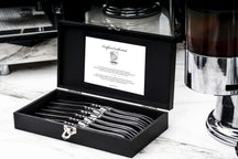 Couteaux à Steak Laguiole Style de Vie Ligne Luxe Ebène Noir - 6 pièces