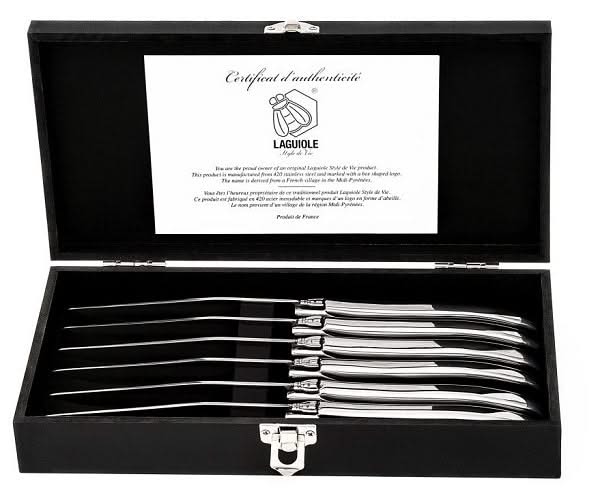 Ensemble de couteaux Laguiole - Couteaux à steak - Lame100mm - 6 pièces