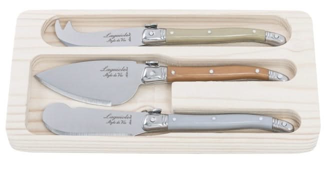 Set de couteaux à fromage Laguiole Style de Vie - Coffret - Trésor - 3 pièces
