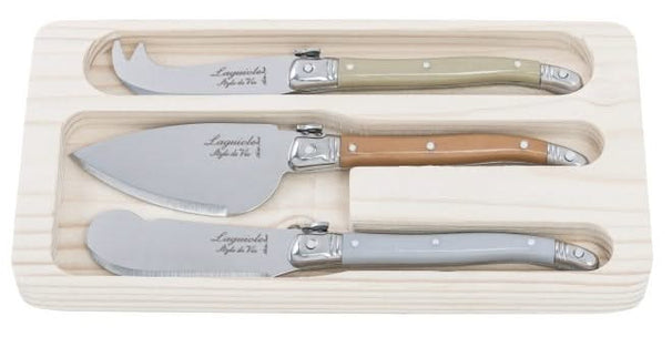 Set de couteaux à fromage Laguiole Style de Vie - Coffret - Trésor - 3 pièces