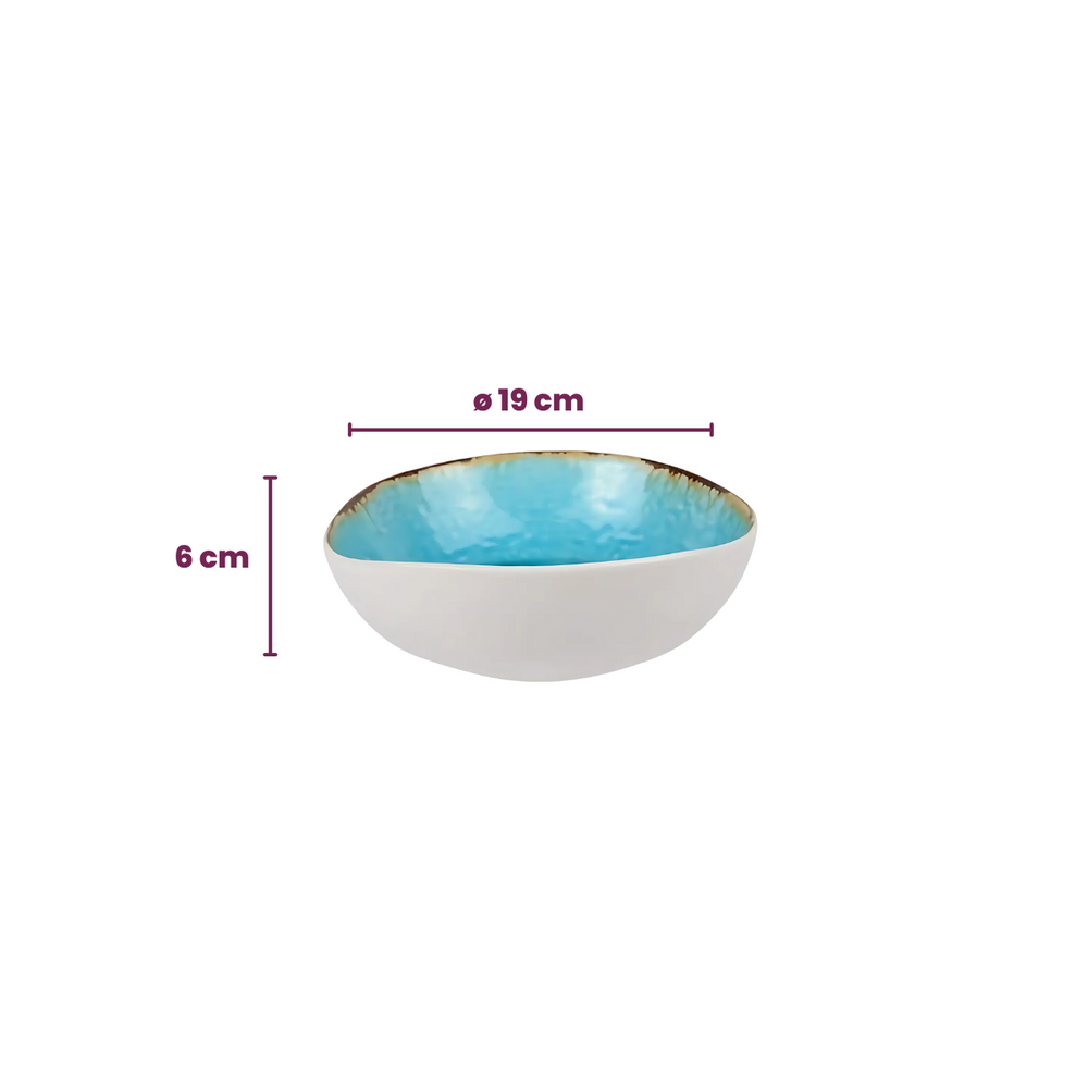 Petit bol Cosy & Trendy - Bol ovale - Laguna - 19 x 18 cm - Azzurro
