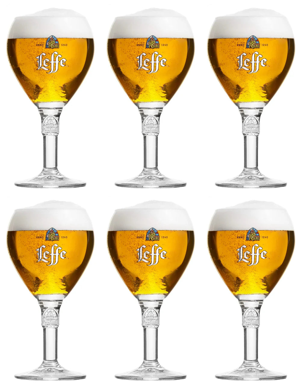 Ensemble de verres a bière Leffe - calice - Leffe - 250 ml - 6 pièces