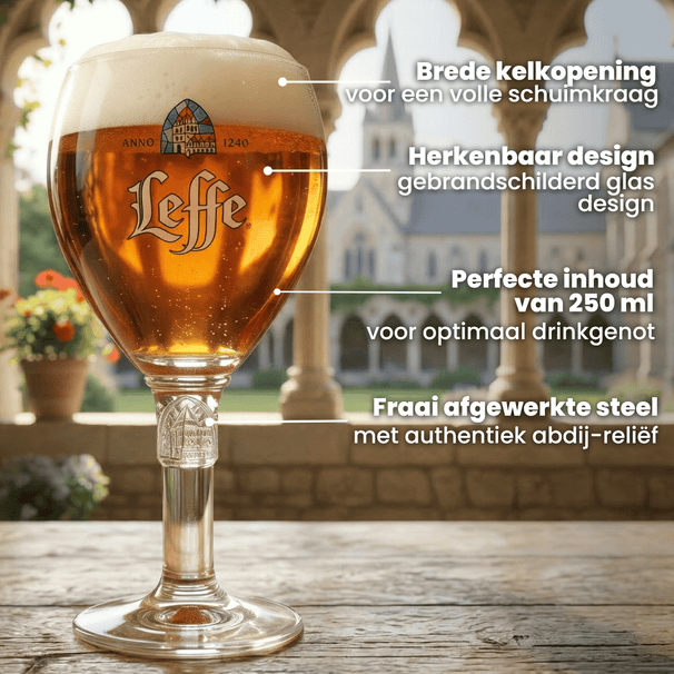 Set de verres a bière Leffe - Calice - Leffe - 250 ml - 2 pièces
