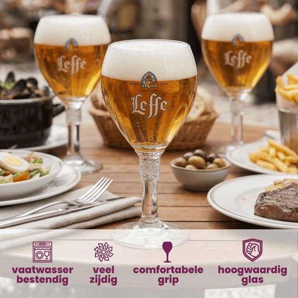 Ensemble de verres à bière Leffe - Verres en calice - Leffe - 330 ml - 4 pièces