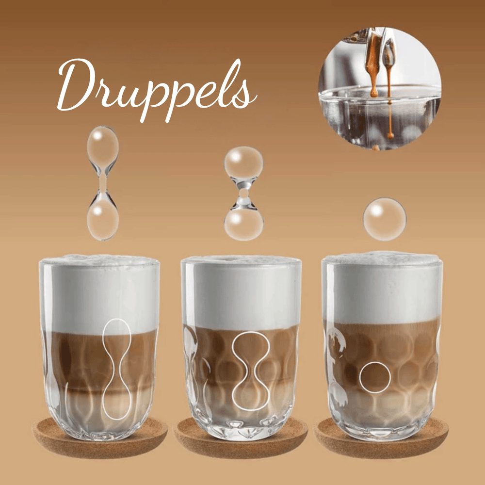 Leonardo Verres Latte Macchiato - Gocce Uno - 390 ml - 2 pièces
