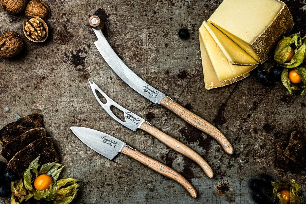 Ensemble de couteaux à fromage Laguiole Style de Vie - en inox - 3 pièces