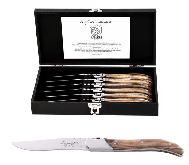 Set de couteaux a steak Laguiole Style de Vie - Lame 10 cm - 6 pièces