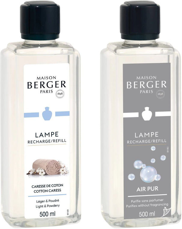 Set de recharges Maison Berger - Lampe - So Neutral+Cotton Caress - 2x500 ml