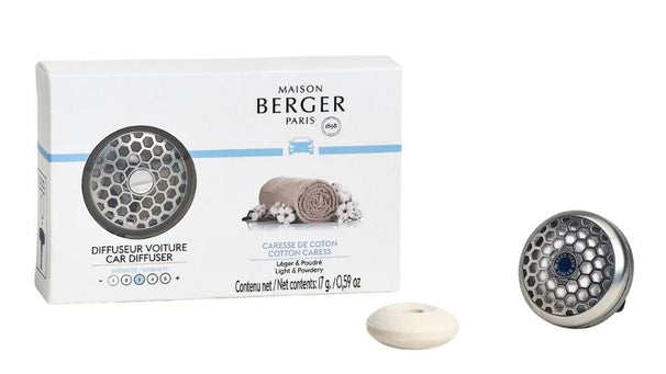 Ensemble d'autoparfums Maison Berger - Argent - Cotton Caress - 45 mm - 3 pieces