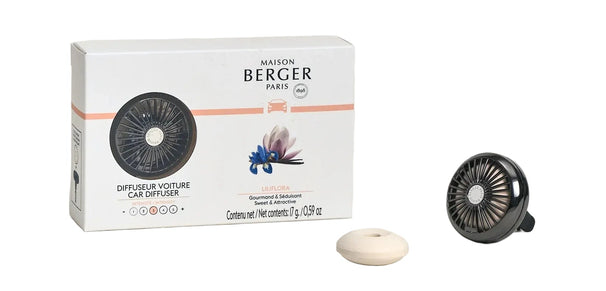 Set de diffuseur Maison Berger - Parfum auto - Liliflora - 45 mm - 3 pièces