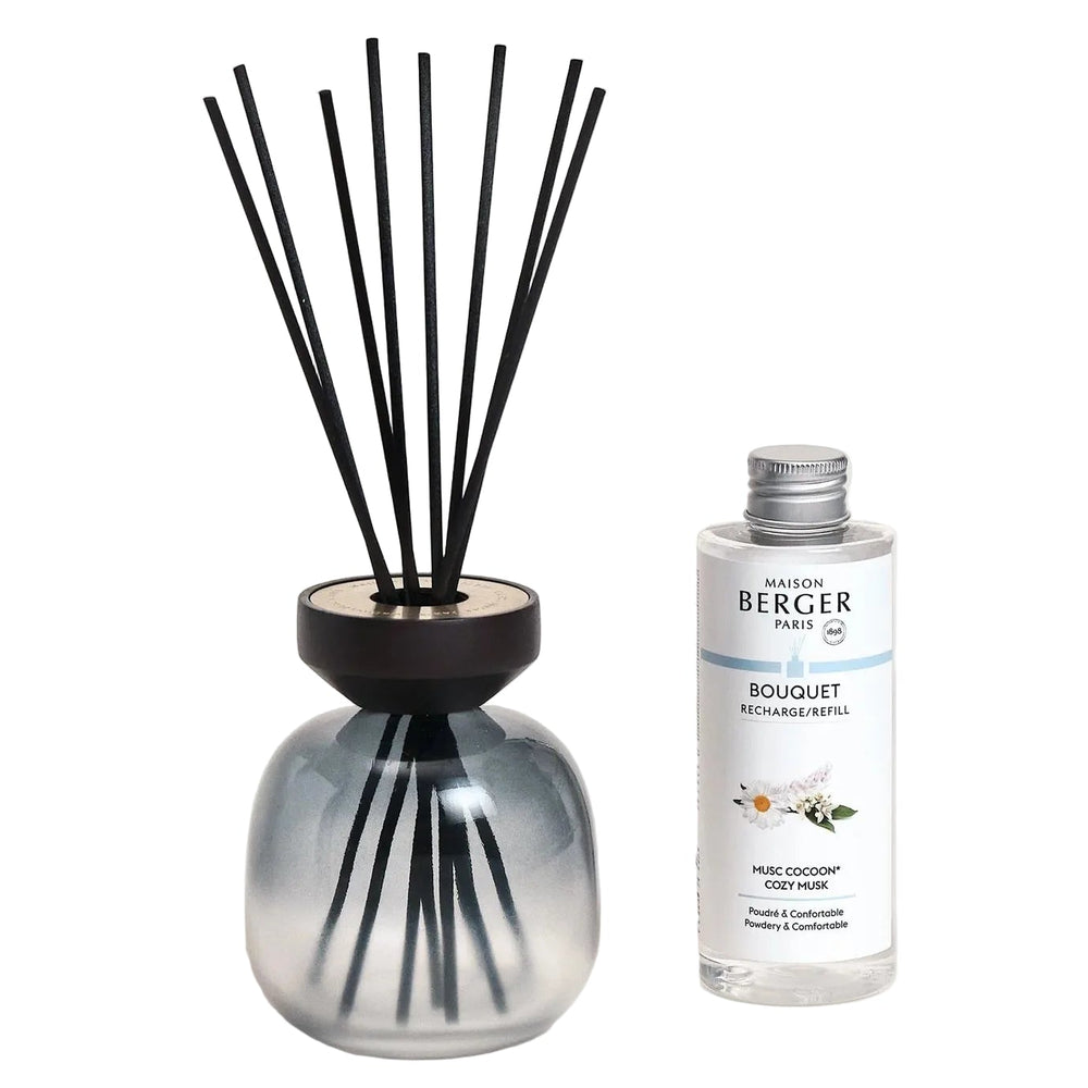Ensemble de bâtonnets parfumés Maison Berger - Cozy Musk - Wood - 180 ml