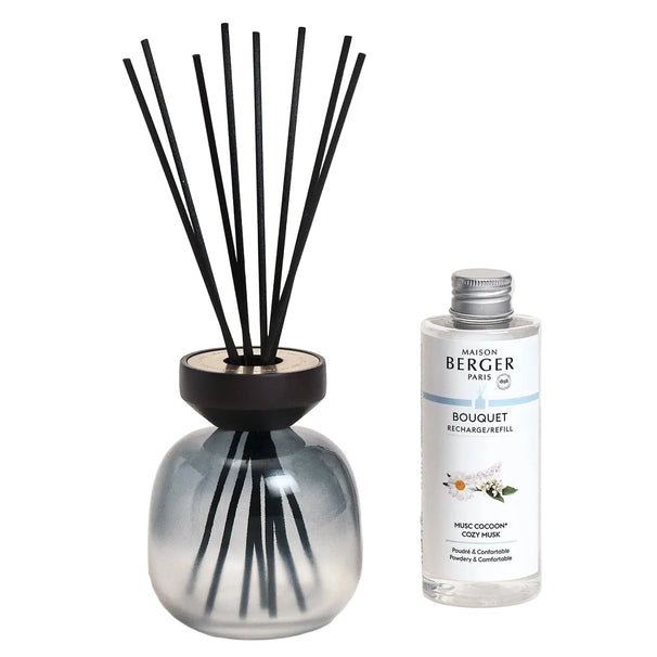 Ensemble de bâtonnets parfumés Maison Berger - Cozy Musk - Wood - 180 ml