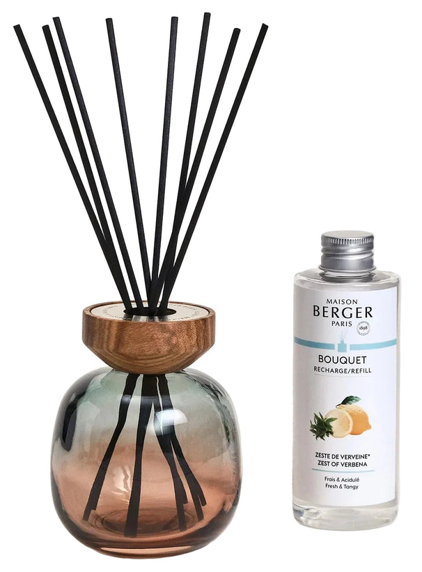 Ensemble de diffuseur Maison Berger - Bâtons parfumés - Wood - 180 ml - 8 pièces