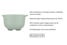 Set de bols à mélanger Mepal Chef It Nordic Sage 3 pièces - Bol 1,5 & 3 litres + Spatule