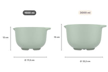 Set de bols à mélanger Mepal Chef It Nordic Sage 3 pièces - Bol 1,5 & 3 litres + Spatule