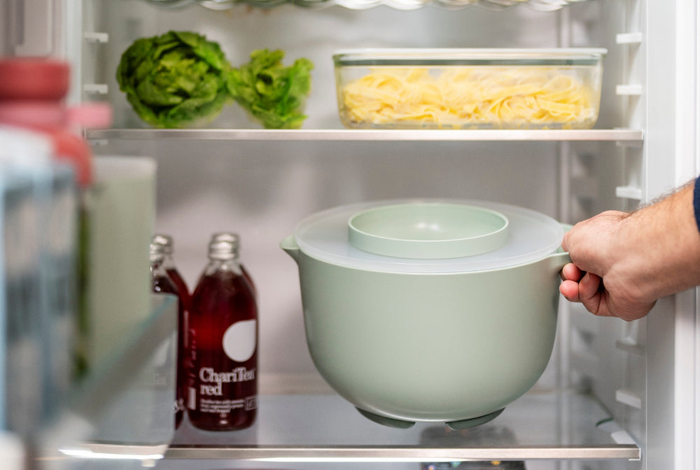 Set de bols à mélanger Mepal Chef It Nordic Sage 2 pièces - Bol avec couvercle 3 litres + Spatule