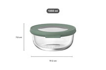 Boîte de conservation en verre Mepal Cirqula Nordic Sage ronde - 1,25 litre
