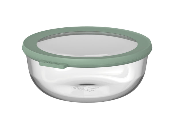 Boîte de conservation en verre Mepal Cirqula Nordic Sage ronde - 1,25 litre