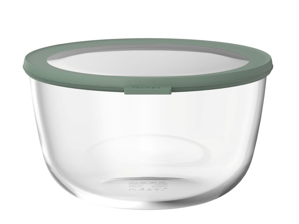 Boîte de conservation en verre Mepal Cirqula Nordic Sage ronde - 3 litres