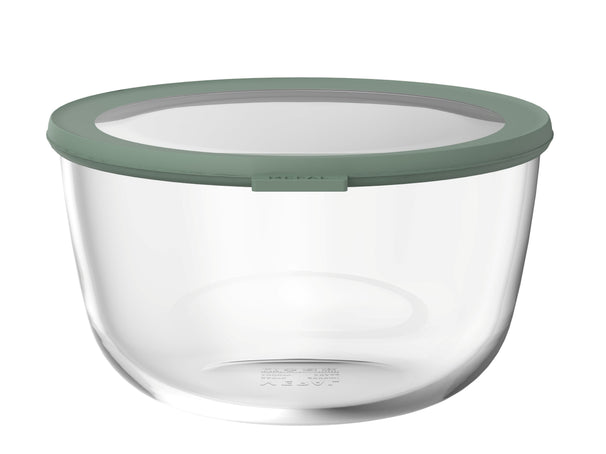 Boîte de conservation en verre Mepal Cirqula Nordic Sage ronde - 3 litres
