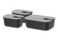 Boîtes de conservation Mepal EasyClip Nordic Black 3 pièces - 2x 450 ml + 1 litre