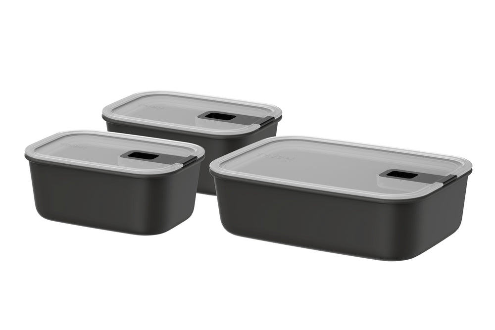 Boîtes de conservation Mepal EasyClip Nordic Black 3 pièces - 2x 700 ml + 1,5 litre