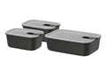Boîtes de conservation Mepal EasyClip Nordic Black 3 pièces - 2x 700 ml + 1,5 litre