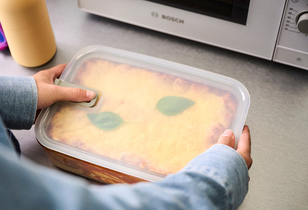 Plat à four / Plat à lasagne avec couvercle Mepal EasyClip Nordic Sage - Verre - 2,25 litres