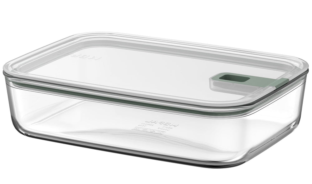 Plat à four / Plat à lasagne avec couvercle Mepal EasyClip Nordic Sage - Verre - 2,25 litres