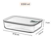 Plat à four / Plat à lasagne avec couvercle Mepal EasyClip Nordic Sage - Verre - 2,25 litres